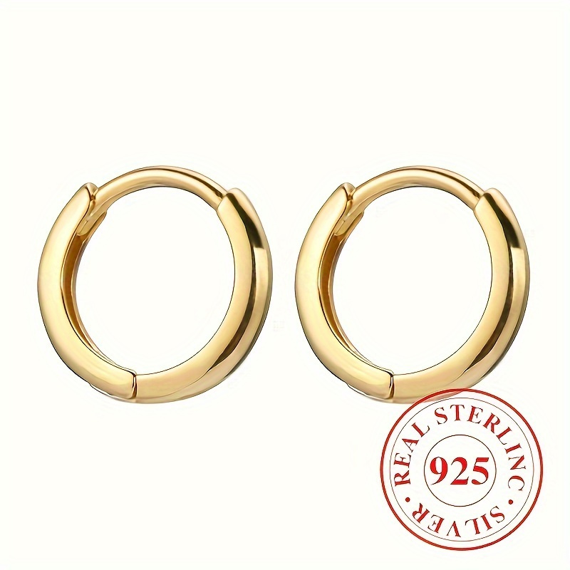 Sterling Silver Hoop Earrings & Small Round Earrings Set