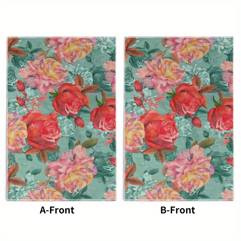 

2pcs, Hand Towels, Colorful Flowers Pattern Kitchen Dish Towel Set, Spring Theme Seasonal Wipe Hand Towel, Kitchen Decoration Towel, Neighbor Gift, Cleaning Supplies