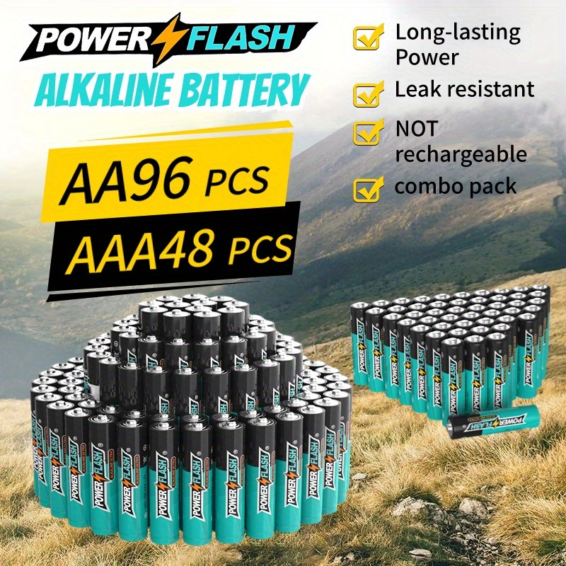 

Aaa 48 Aa 96 Batteries, Lr03, Lr6, And For Household Devices, Of Emergency And , Outdoor, Electronic Devices And , With , And Long Lasting