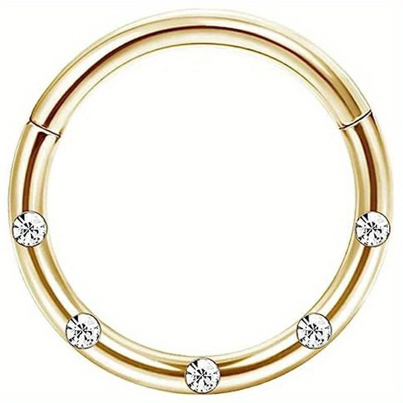 E-shop Chirurgischer Scharnier-Hoop Nasenring für Frauen 16G 18G Septum Clicker Conch Knorpel Ohrringe Daith Piercing