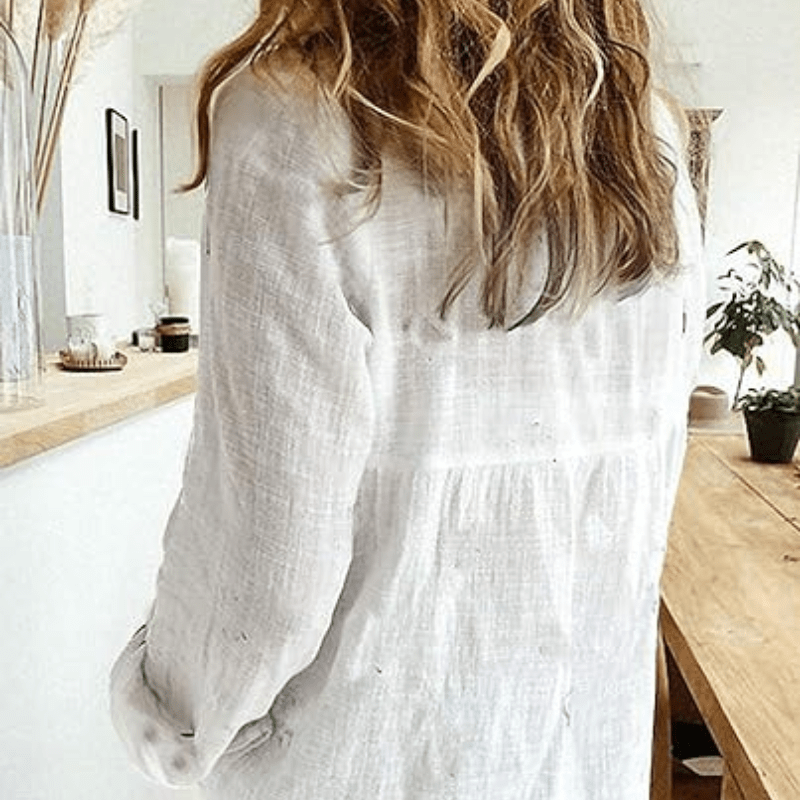 

Womens V Neck Roll Up Sleeve Button Down Blouses Tops