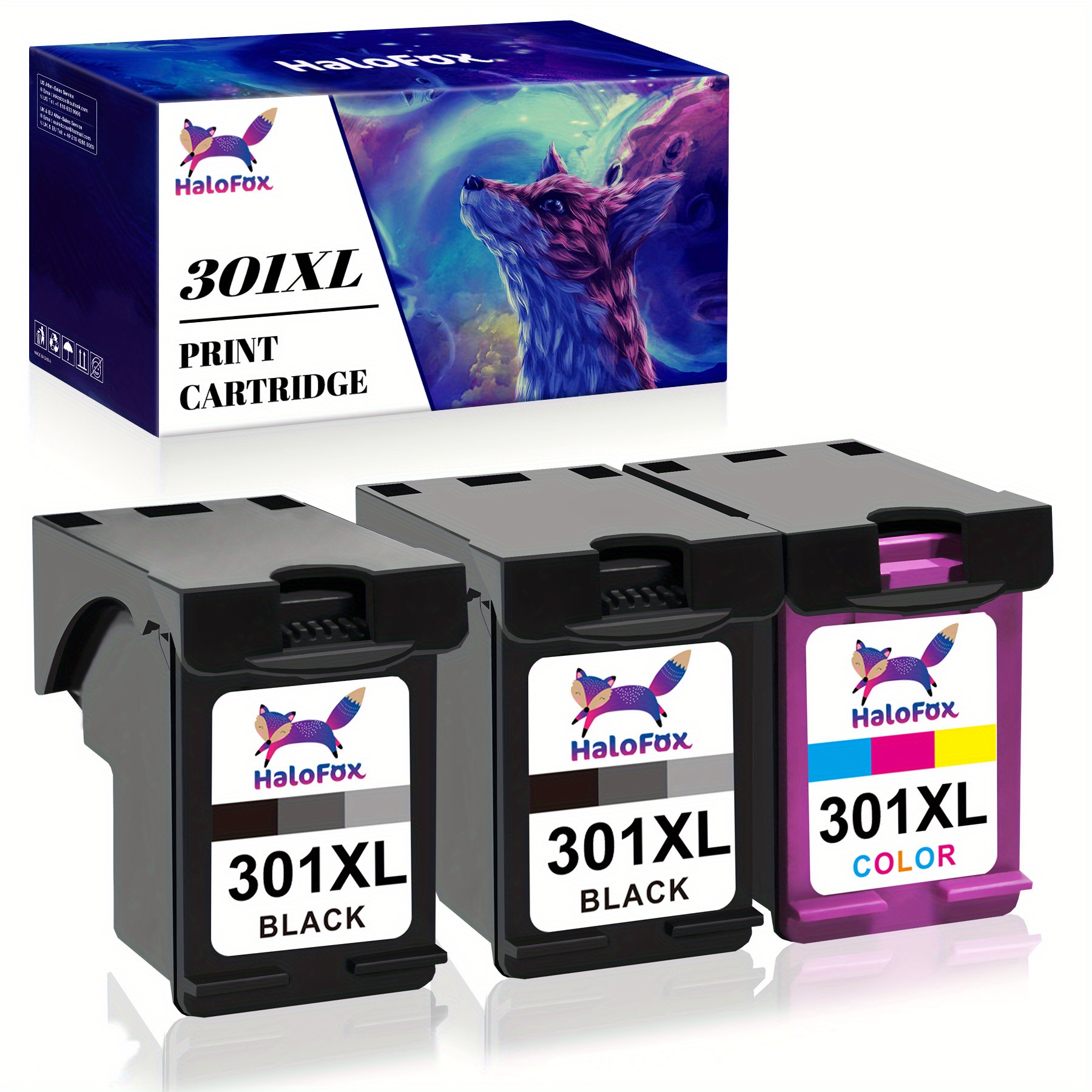 LeciRoba 301 XL Tintenpatronen – Kompatibel Mit HP Deskjet, Envy, OfficeJet (1x Schwarz, 1x Farbe)