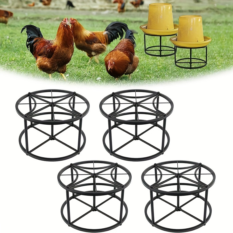 

Chicken Feeder Waterer Metal Bracket, Heavy Duty Rust Proof Round Metal Chicken Drinker Bracket Bucket Bucket Bracket Support Bracket For Chicken Coop Poultry Indoor And Outdoor Wide Use