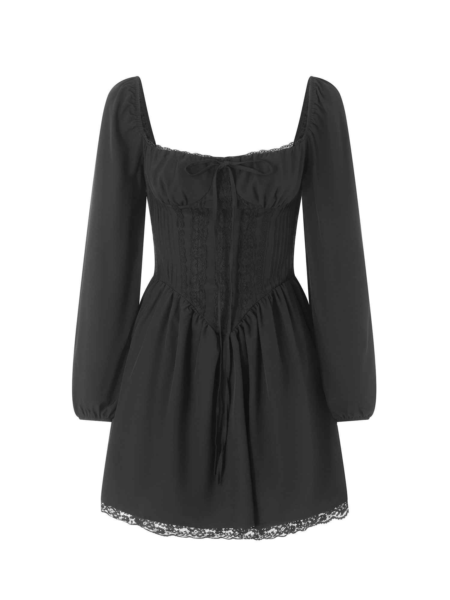 blue dress for baby girl Chi Chi London Women's Long Sleeve Corset style Satin Mini Dress in Black