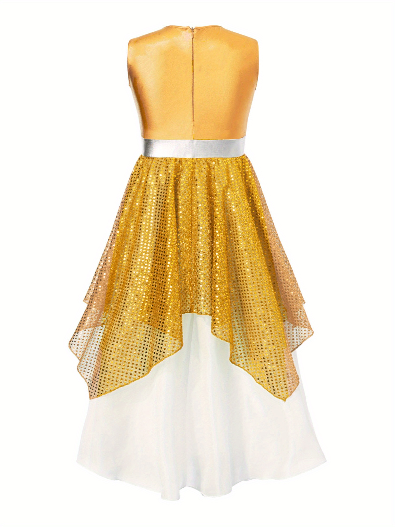 gold praise dance dress Linjinx Kids Girls Set – Metallic Overlay Tunic With Wide Leg Pants Gold cross