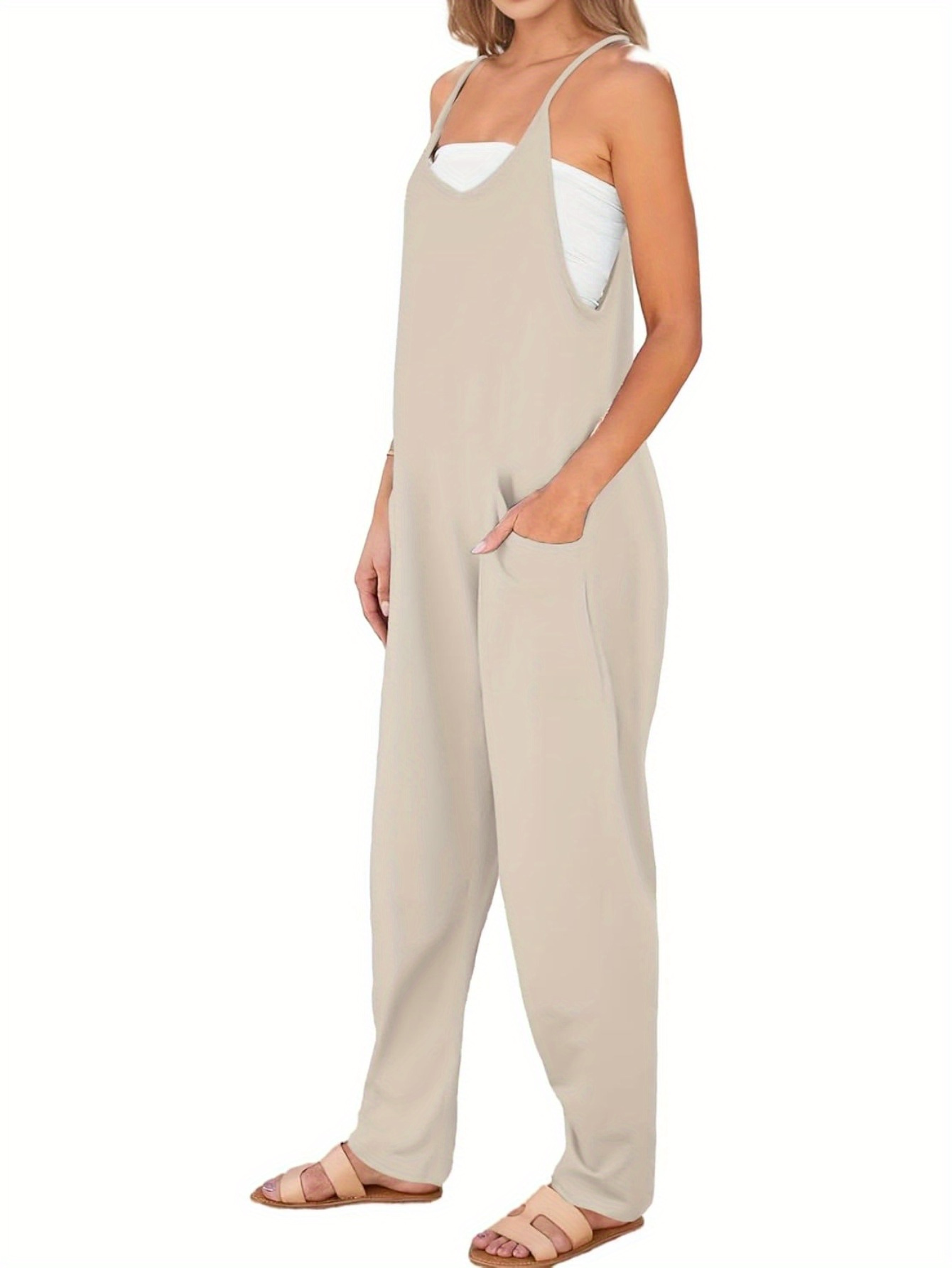 womens casual jumpsuit sleeveless summer baggy romper y2k - Temu