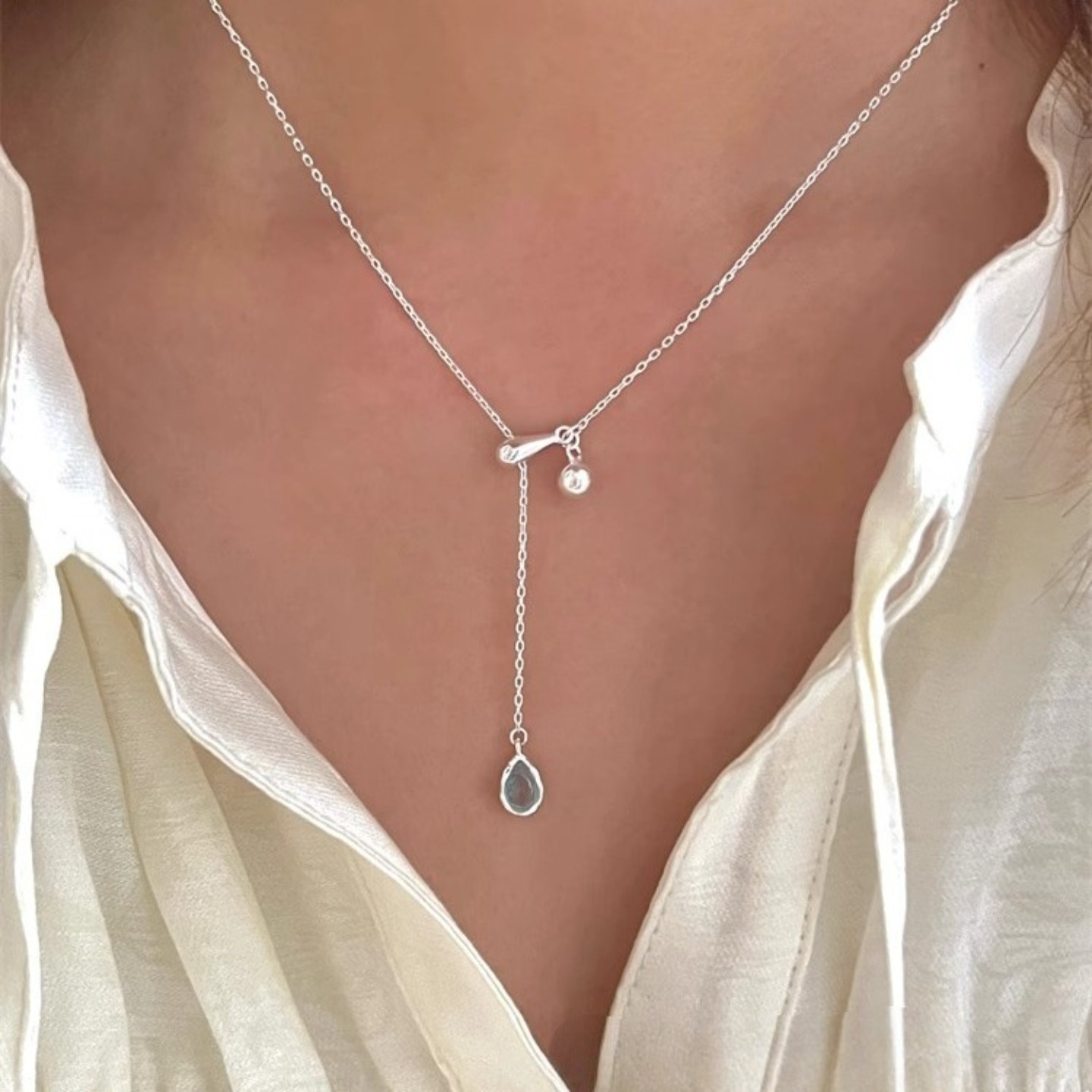 

925 Drop Necklace Clavicle Ins Internet Necklace