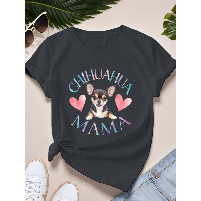 

Mama Playful Chihuahua Illustration Women's T-shirt