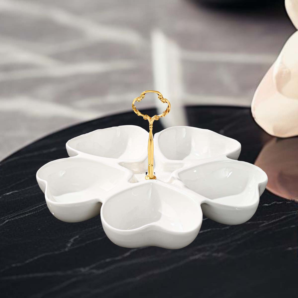 Image of 1set Ceramic Plate Snack Dim Sum Tray Kitchen Storage Tray Dinner Plate