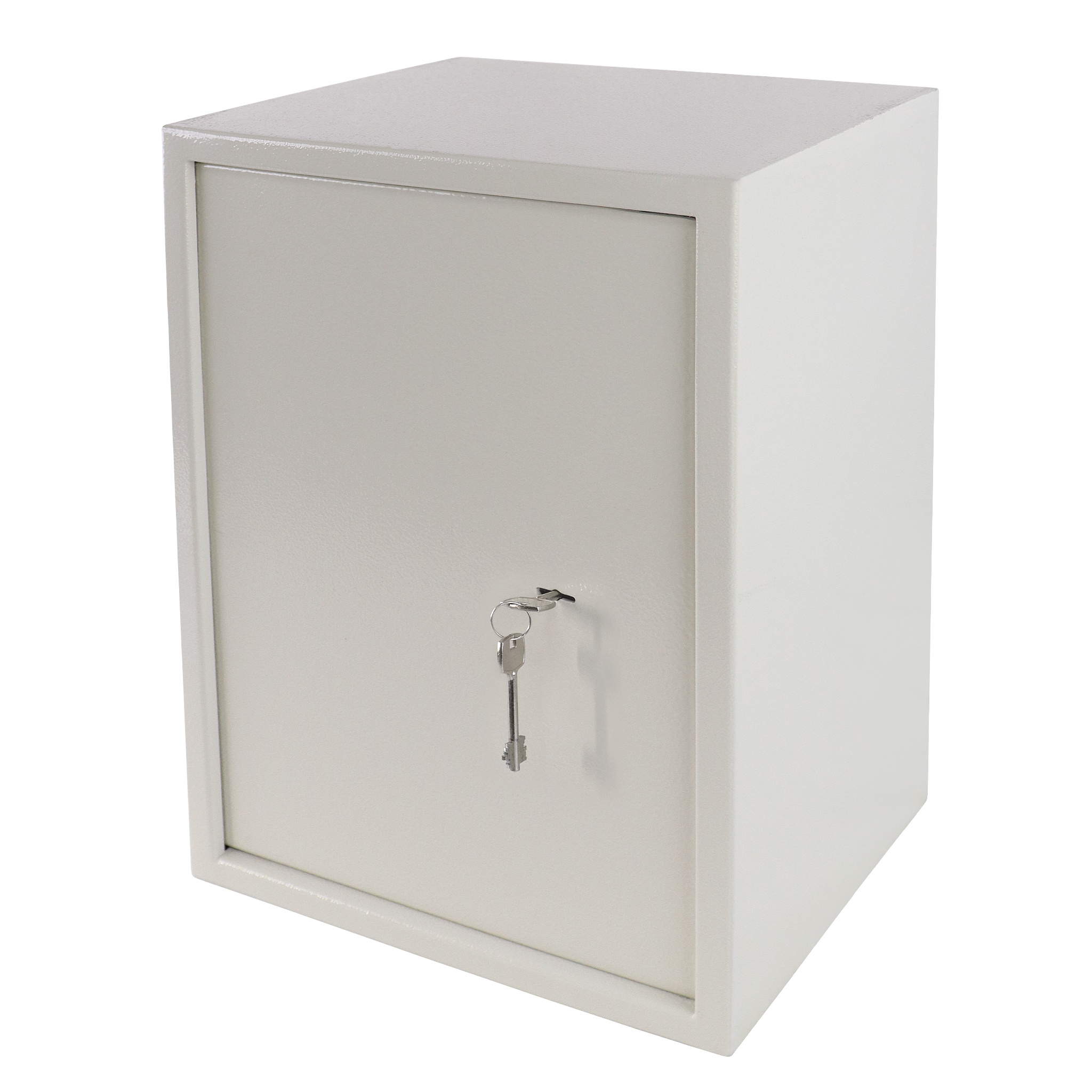 Safe With Double Bit Lock, Hanging Steel Door, 2 Keys, For , Cabinets, Office Cabinets, Silvery, L 31 X 20 X 20cm/xl 35 X 31 X 50cm
