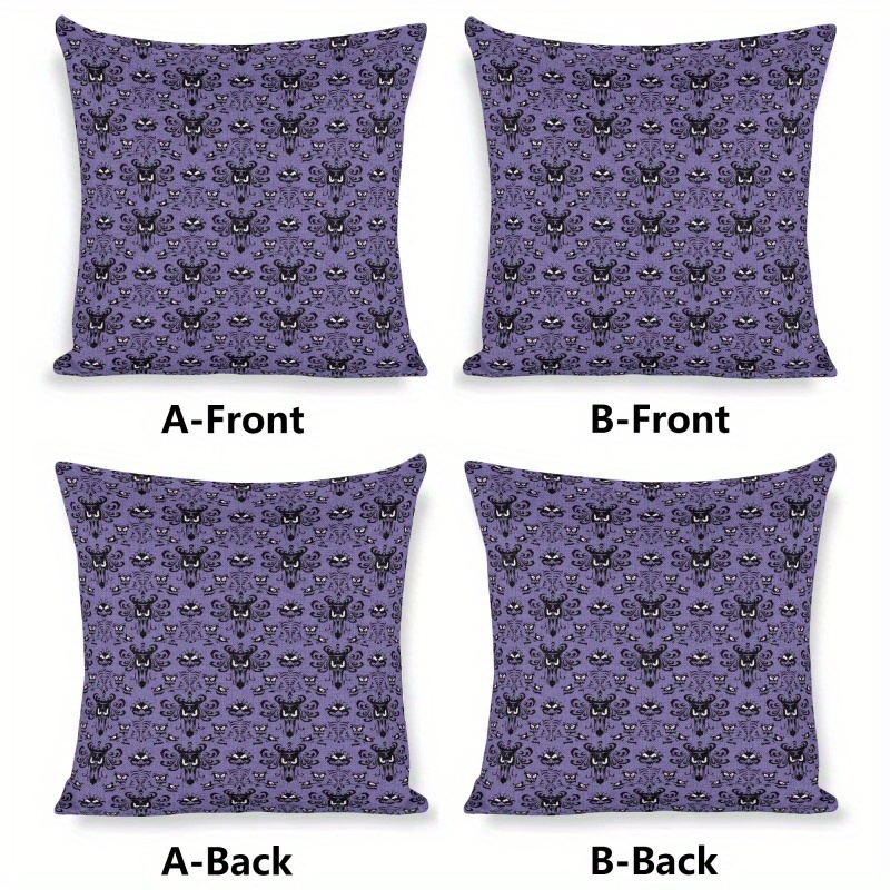 

Halloween Haunted Mansion 2pcs Throw Pillow Covers, 18x18 Inches - Soft Polyester, Home Decor