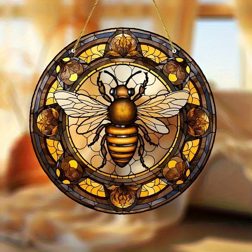 

1pc, Bee , Stained Hanging, , , And Decor, Decoration Decor, Decor, Bedroom Decor, , For Insect , Housewarming For Gift Ideas