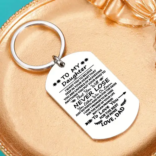 Daughter Gift Fro O Inspirational Daughter Gifts Keychain For Her To Y Daughter Keychain - Foto 10