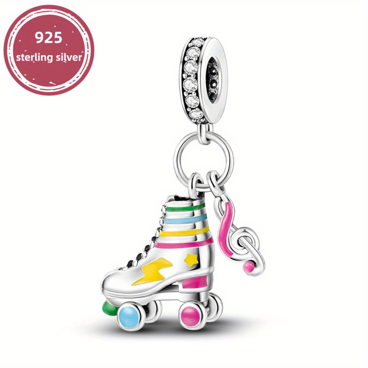 925 Silver Night Light Pulley Shoe Pendant Beads Charms