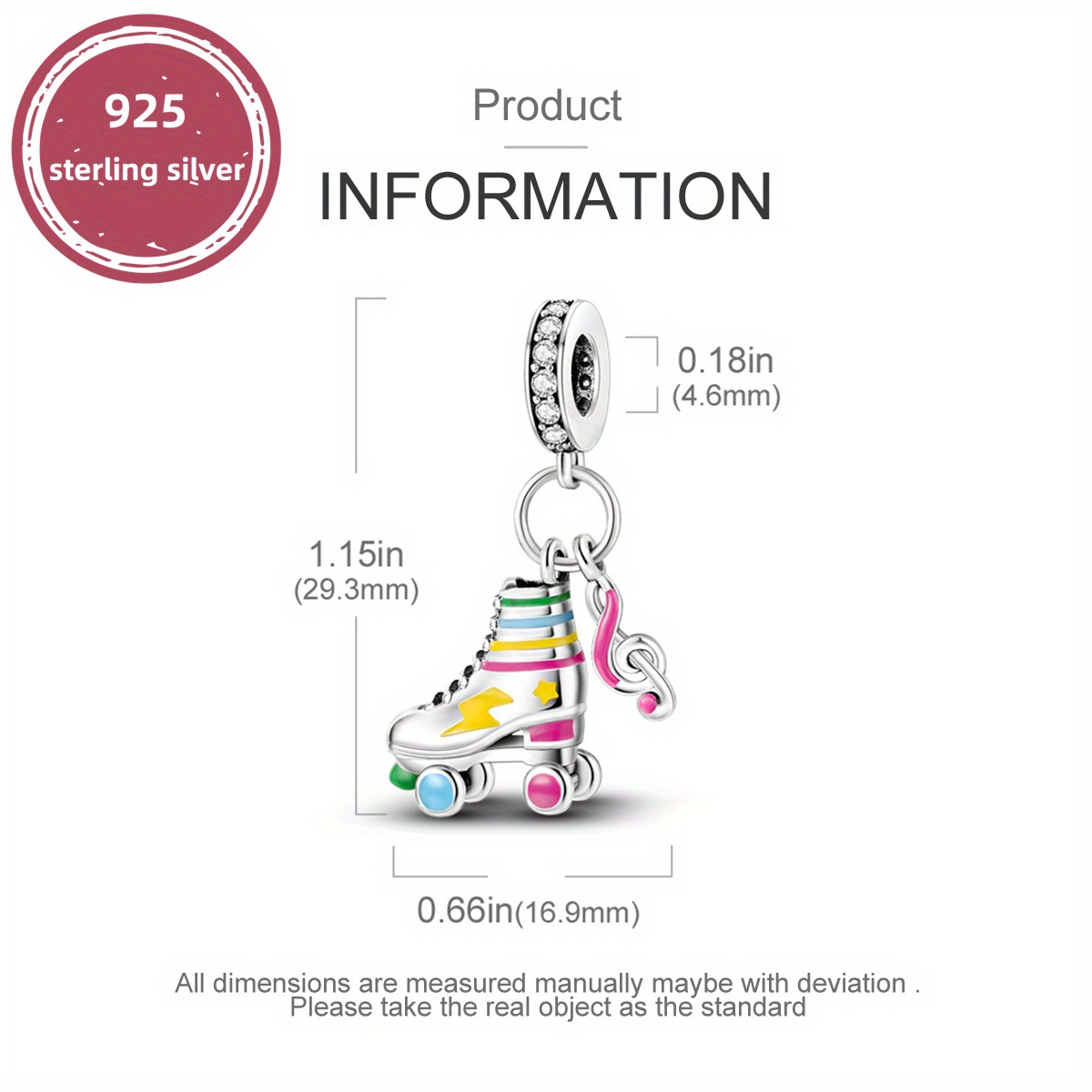 925 Silver Night Light Pulley Shoe Pendant Beads Charms