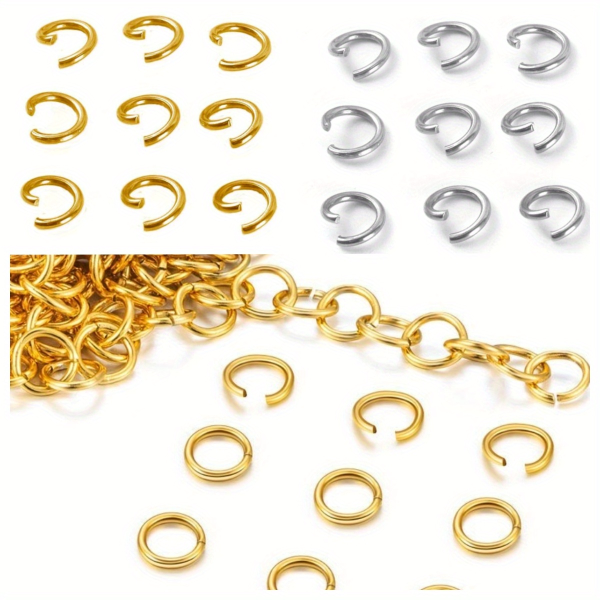 

200pcs Iron Jump Rings For Diy Jewelry Making, Open O-rings Connectors For Necklaces, Bracelets, And Earrings Accessories