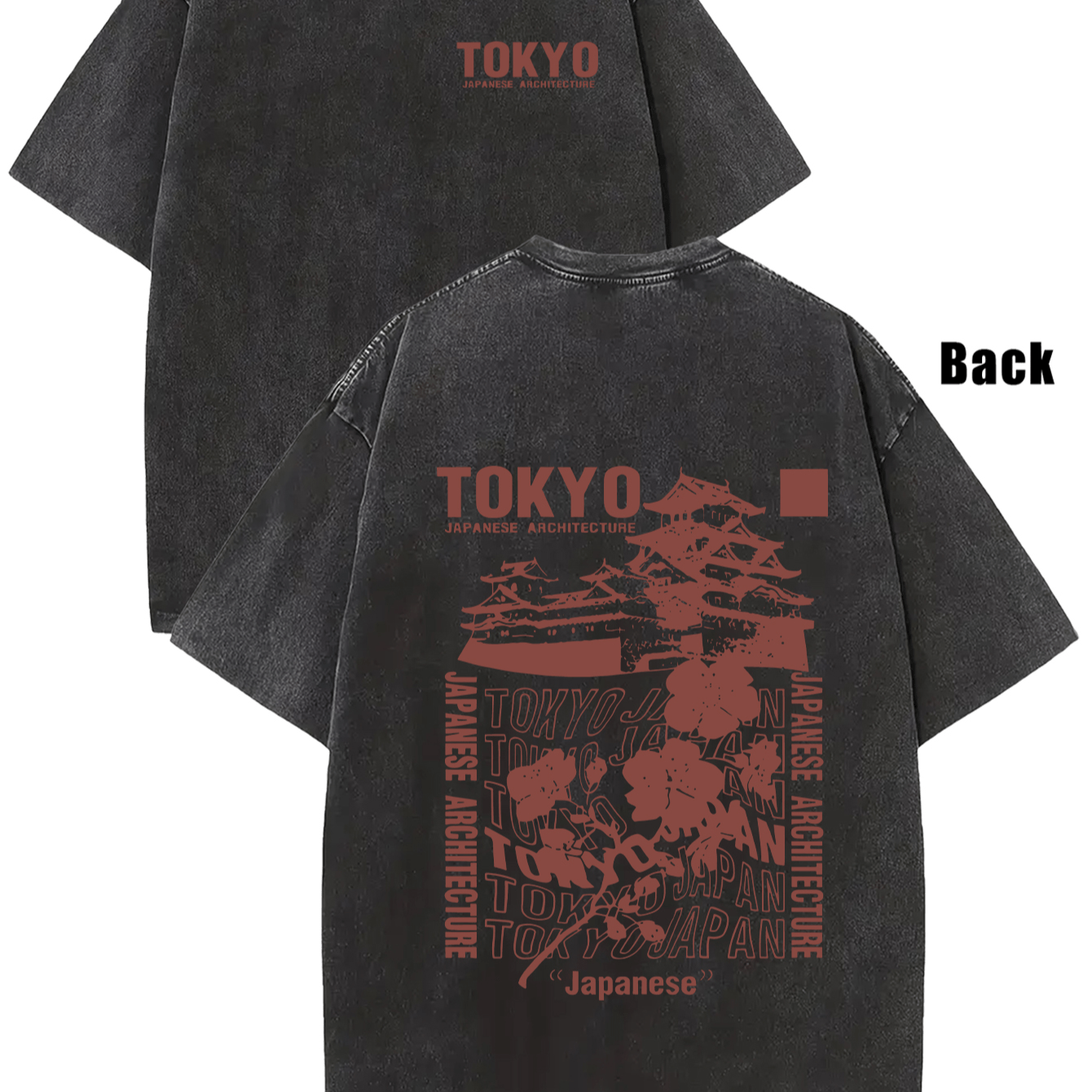 

Tokyo Pure Cotton Vintage Trendy -shirt, Short Sleeved Round Neck T-shirt, With A Certain Thickness Suitable For Summer Wearing T-shirt