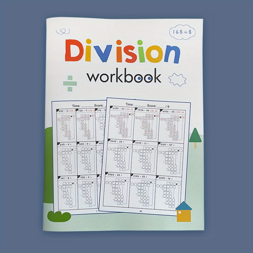 TEMU Lachilly Math Workbook - Long Division Practice For 3rd-5th Grade, Educational Activity Book For Classroom