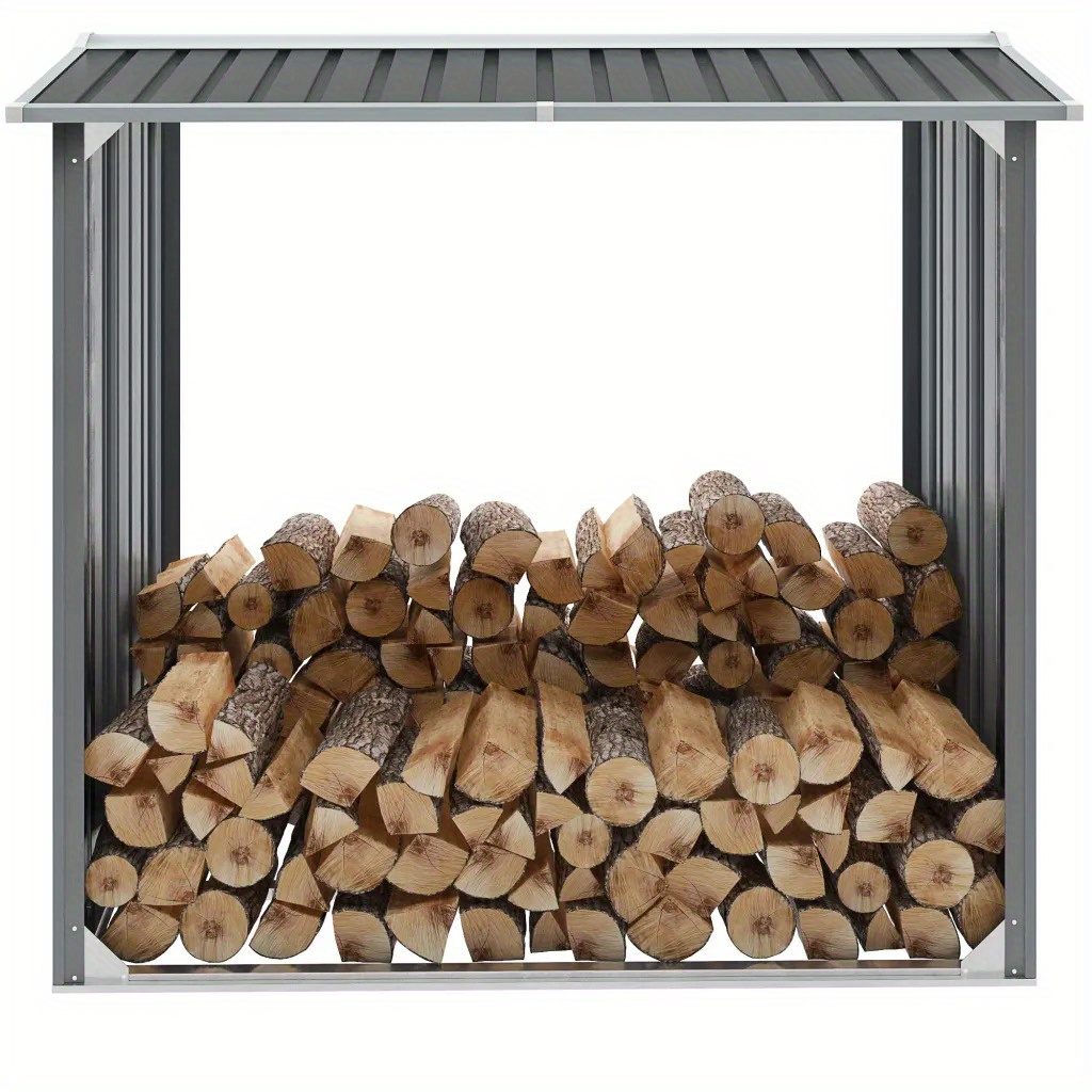 

Firewood Storage Galvanized Steel 172x91x154 Cm Grey