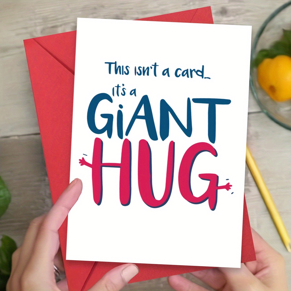 

1pc Supportive Get Well Soon Greeting Card With Envelope – Inspirational Motivational Encouragement Card For Women And Anyone – Breast Cancer Support, Recovery, Good Luck Wishes – Giant Hug Humor Card