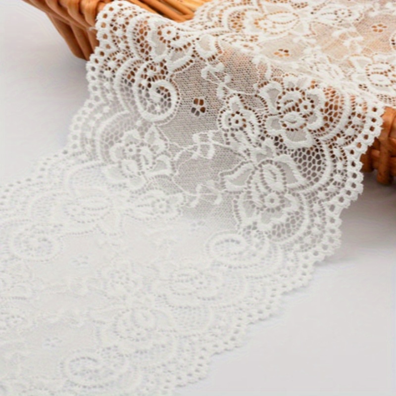 2 Meters Long 15cm Wide Multicolor Wide Lace Trim Auxiliary Material Decorative Edge For Clothing Skirt Hem Extension Fabric Strip Handmade Lace Ribbon