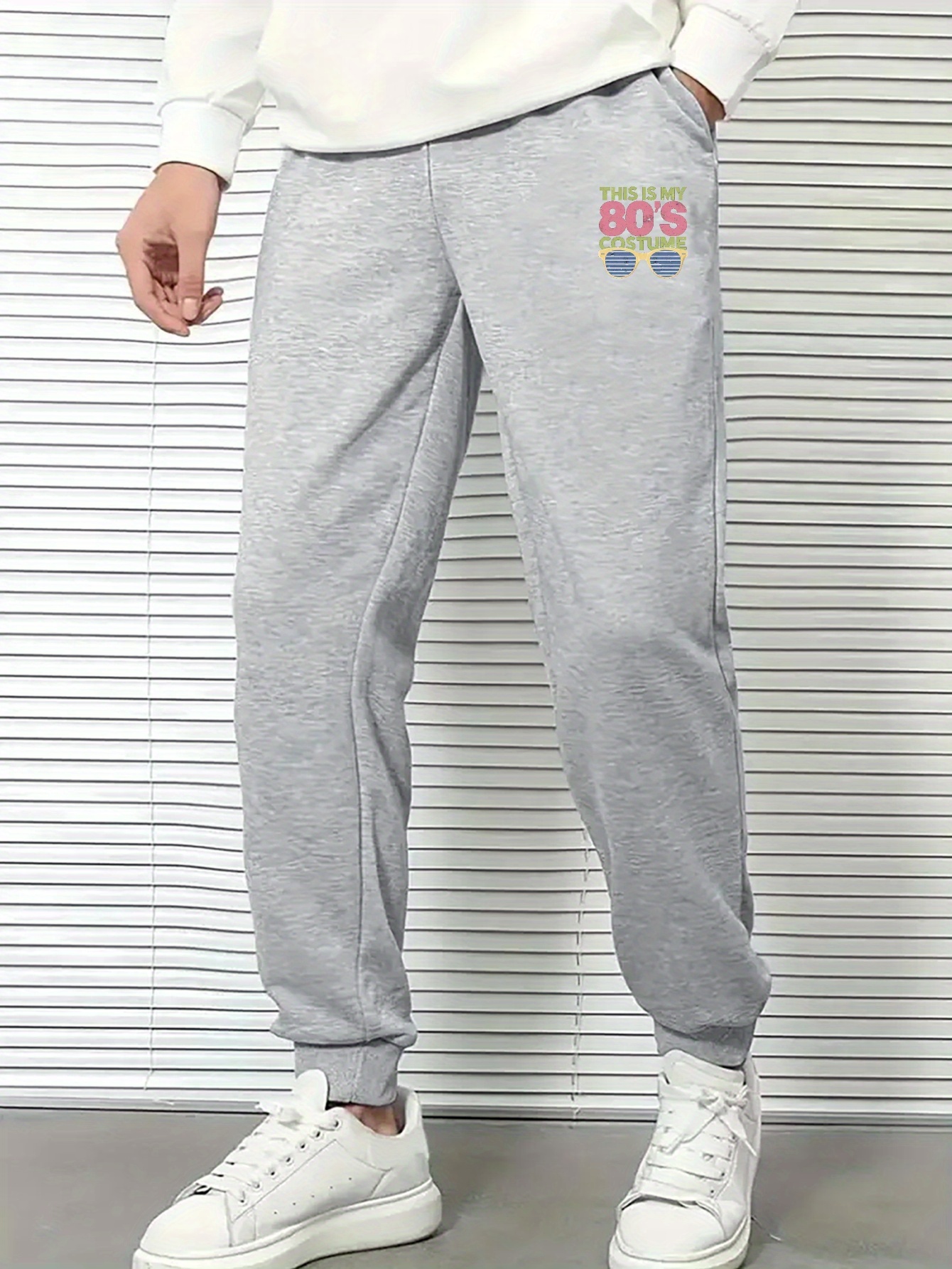 80 talls solbriller trykk plus size herre casual sweatpants - Temu Norway, image size:800x1066
