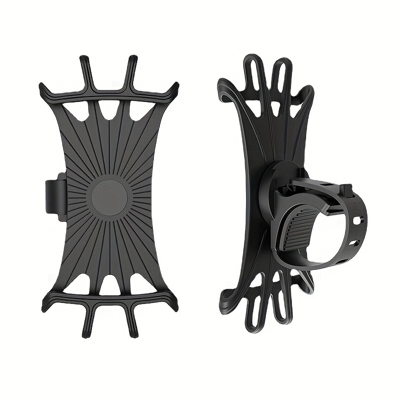 360 rotatable silicone phone holder for bikes strollers secure handlebar mount details 3