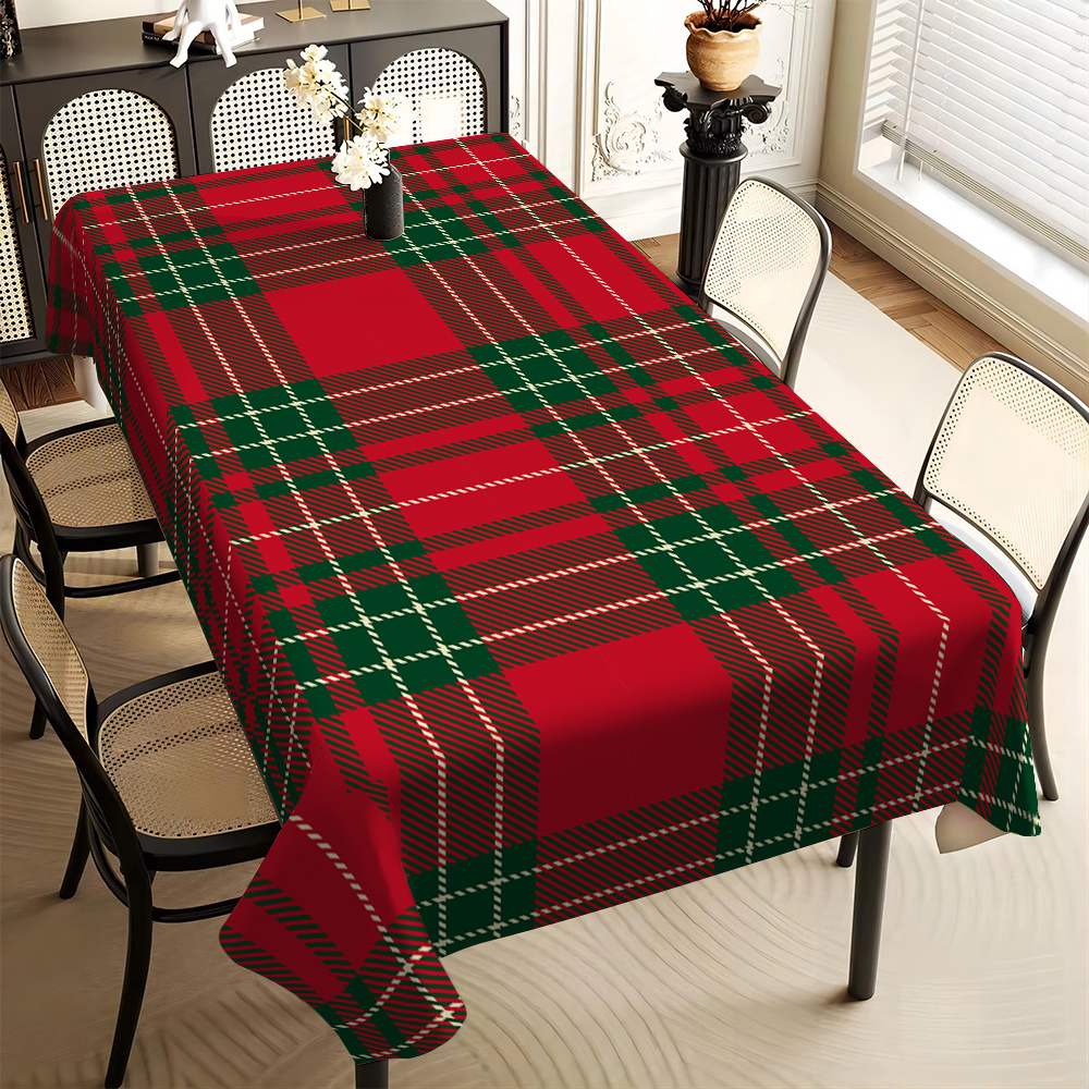 

Christmas- Washable Tablecloth - For Dining & Parties, Weddings, And | Stain-, , Red Pattern | For , Kitchen, Restaurant Decor