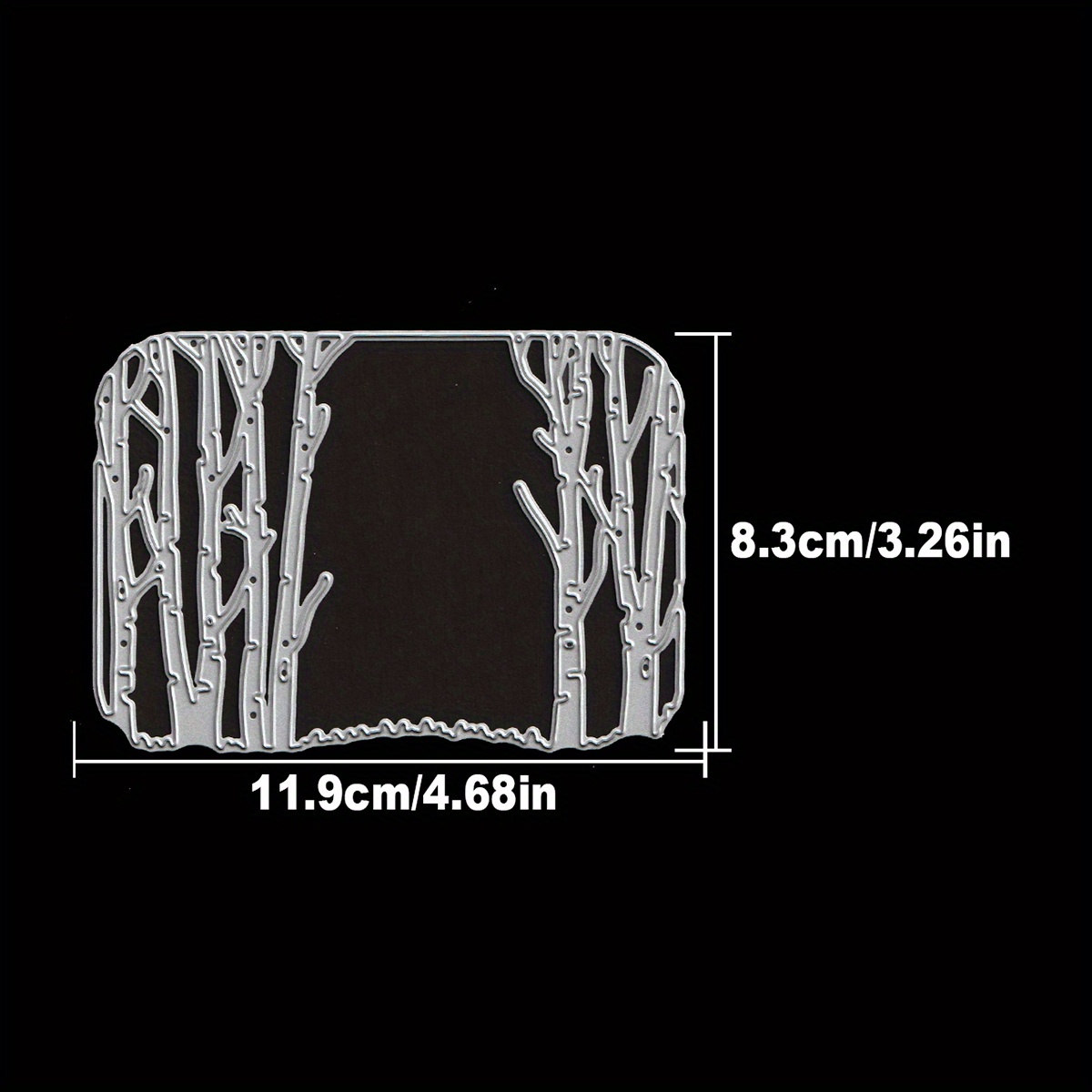 Image of Beautiful Winter Woodland Trees, Partially Cut Metal Dies For Crafting. Ideal For Birthday And Wedding Decorations, Paper Projects, And Stamping Stencils