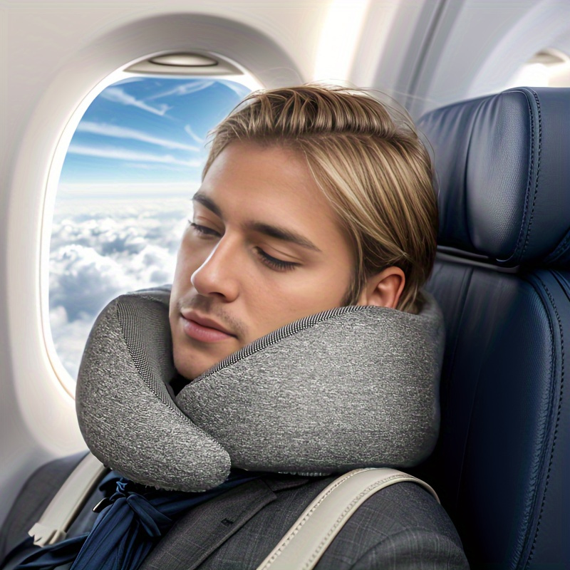 

Memory Foam Travel Neck Pillow: Soft, Breathable, Machine Washable Cover - Perfect For Back Sleepers, Airplane, Office, Car And Home Lounging - Classic Fantasy Style, All-season, Zipper Closure