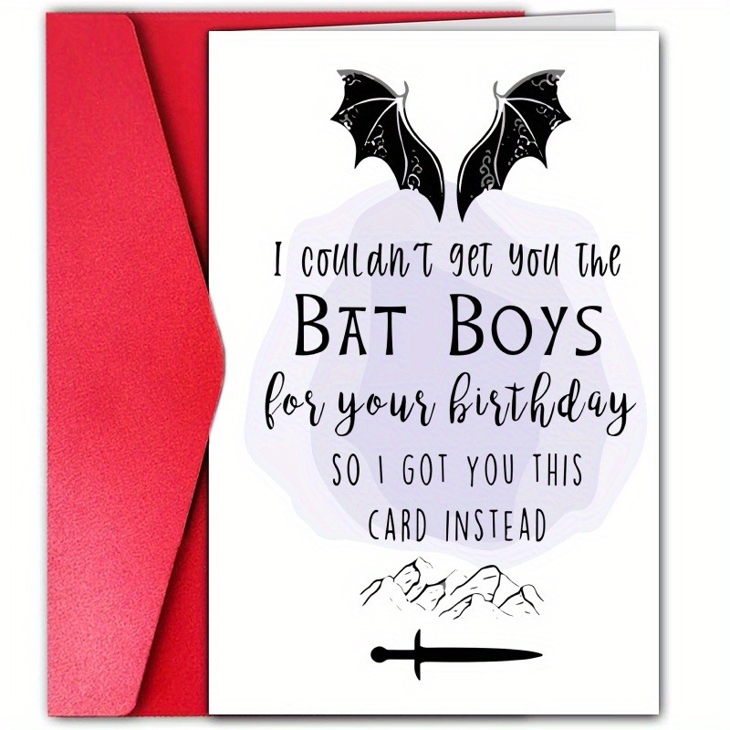 

Funny Birthday Card: Creative Bat Boy Pattern Greeting Card - Perfect Gift For Friends And Family (12cm X 18cm)