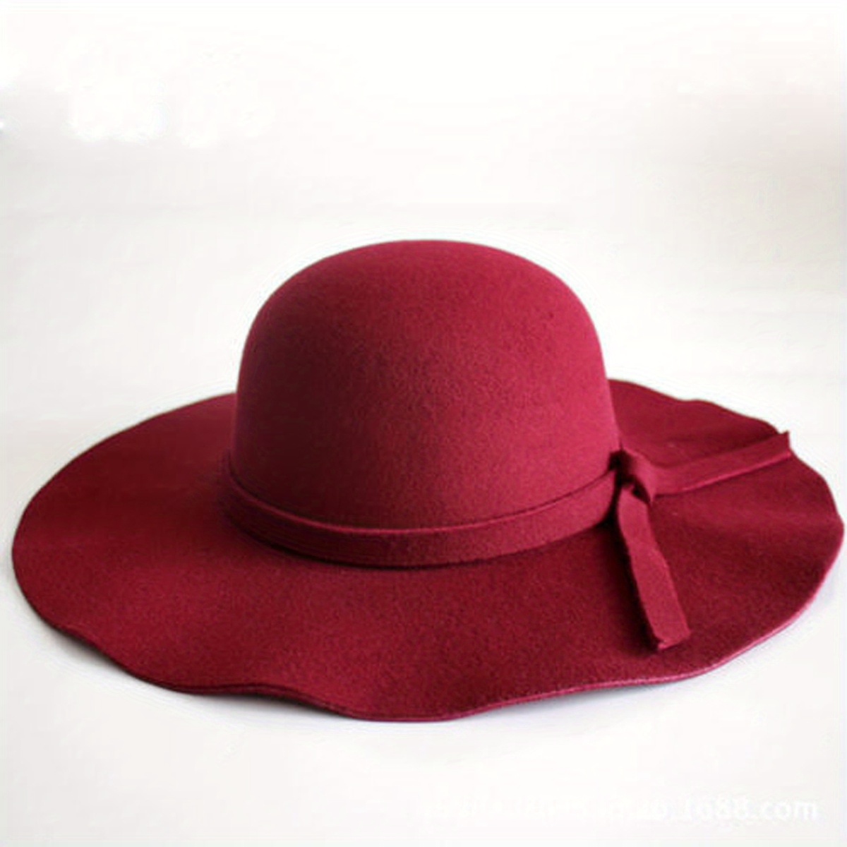 

Women Wide Brimmed Dome Hat, Foldable Retro Floppy Fedora Hat, Casual Felt Bowler Sun Cap