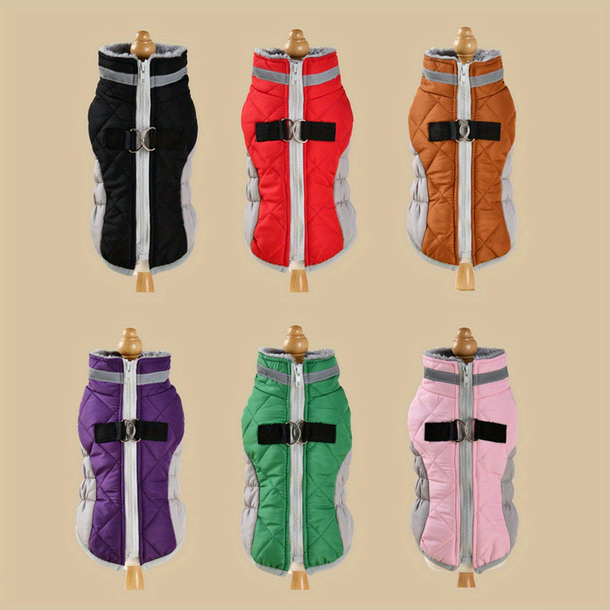 

New Autumn And Winter Pet Clothes With Waistband Vest, Warm Dog Clothes, Fashionable Reflective Dog Clothes