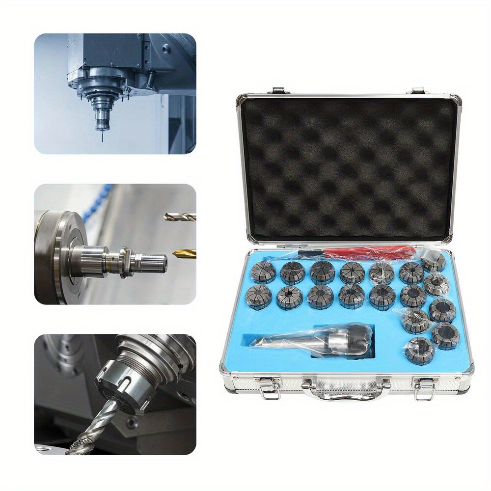 Image of Er32 Collet 18pcs/ Set Shank Tools+ Milling Machine/ Lathe/ Drilling