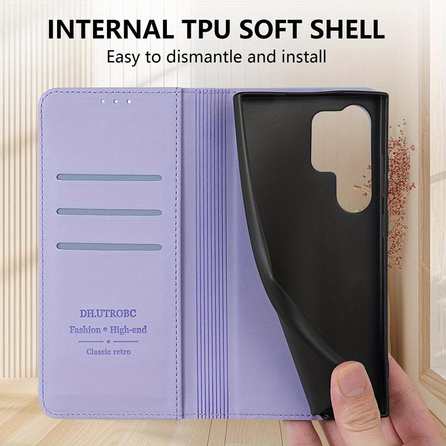 Husă Telefon - Portofel cu Slot Card, Suport, Magnetic Puternic, Flip, Piele Artificială de Înaltă Calitate pentru Samsung Galaxy S24 Ultra S24 FE S23 Ultra S23 FE S22 Plus S21 FE S20 FE S10 Plus A04 A04S A05S A12 M12 A13 M13 A14 M14 A15 M15 A23 M23 A24 A25