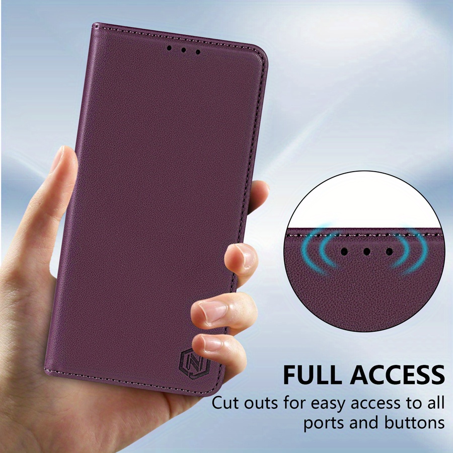 Husă Telefon - Portofel cu Slot Card, Suport, Magnetic Puternic, Flip, Piele Artificială de Înaltă Calitate pentru Samsung Galaxy S24 Ultra S24 FE S23 Ultra S23 FE S22 Plus S21 FE S20 FE S10 Plus A04 A04S A05S A12 M12 A13 M13 A14 M14 A15 M15 A23 M23 A24 A25