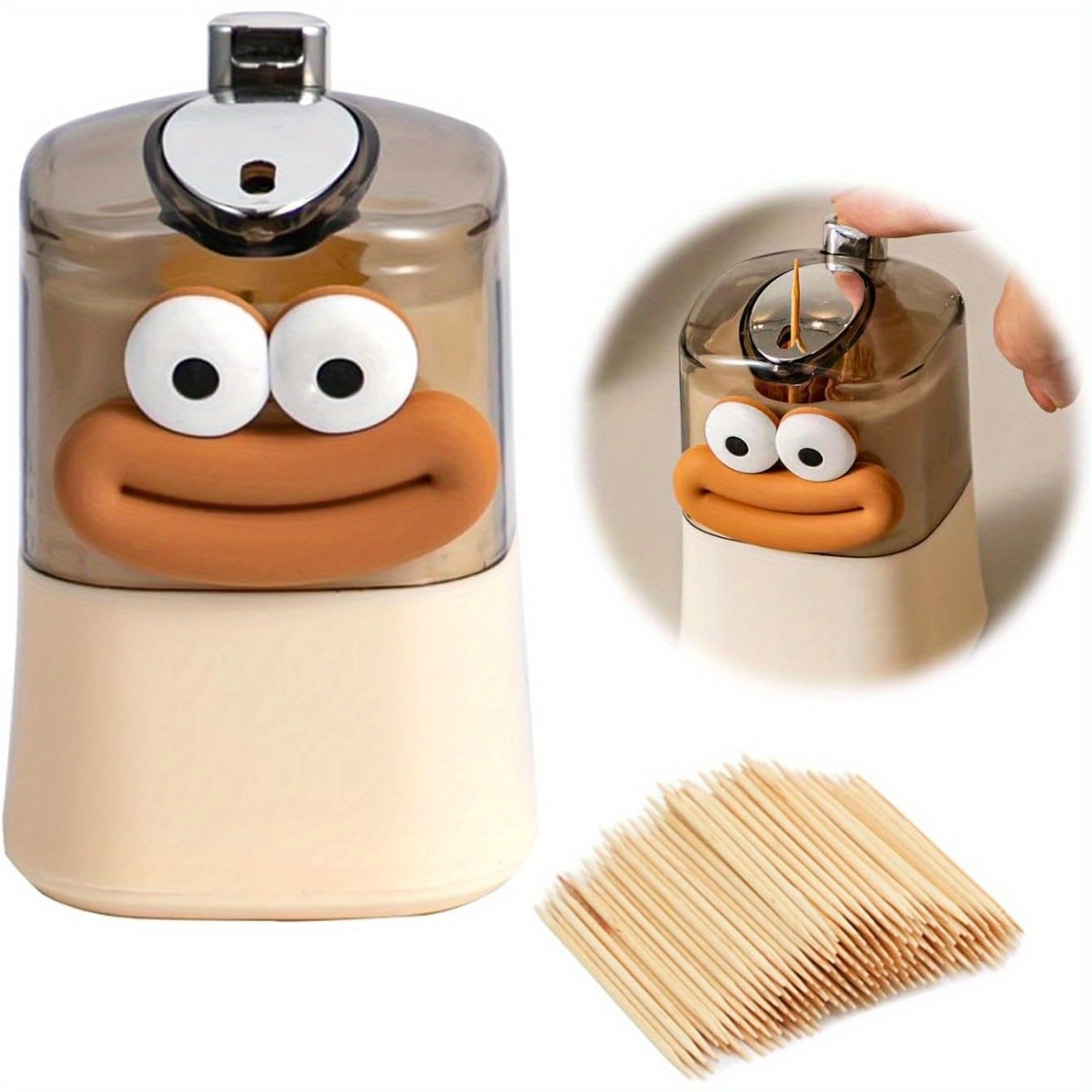 

Automatic Pop-up Dispenser With Sausage Mouth Design - Includes Toothpicks, Home & Restaurant Use