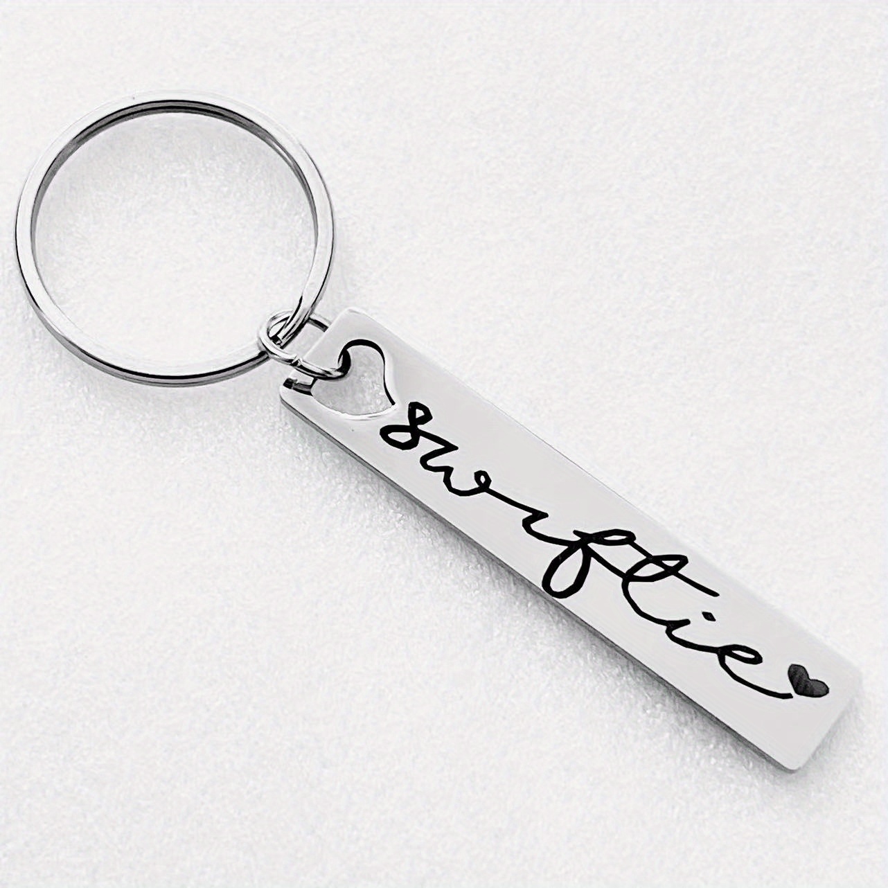 

Steel Keychain - For Ts , &