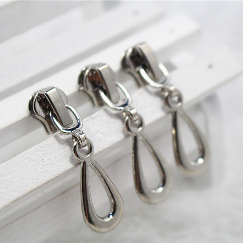 

10pcs Silvery Drop Zipper Pulls For Clothing, Jackets & Bags - Sewing And Knitting Supplies