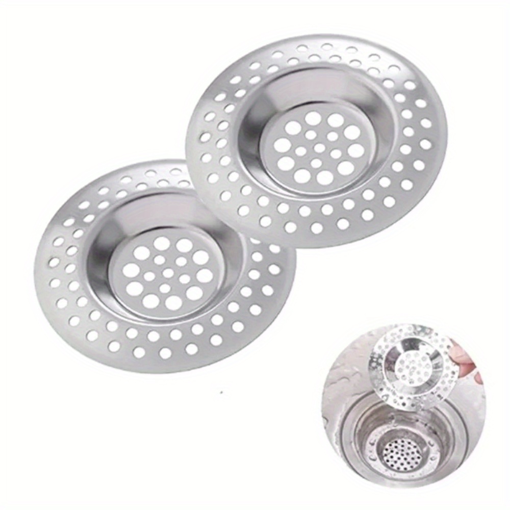 

2pcs Stainless Steel Kitchen Strainers - Effective & Stopper For And Bathroom , 7.5cm Diameter, To , -, And