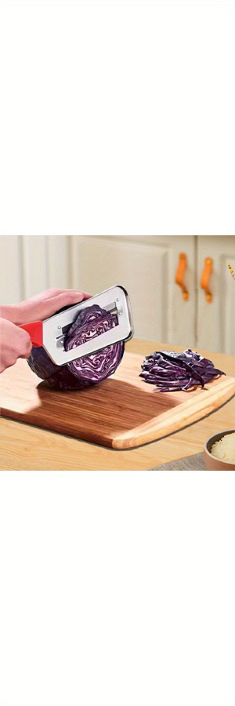 1 pc     manual kitchen slicer with   steel blades and black     making sauerkraut and coleslaw details 4