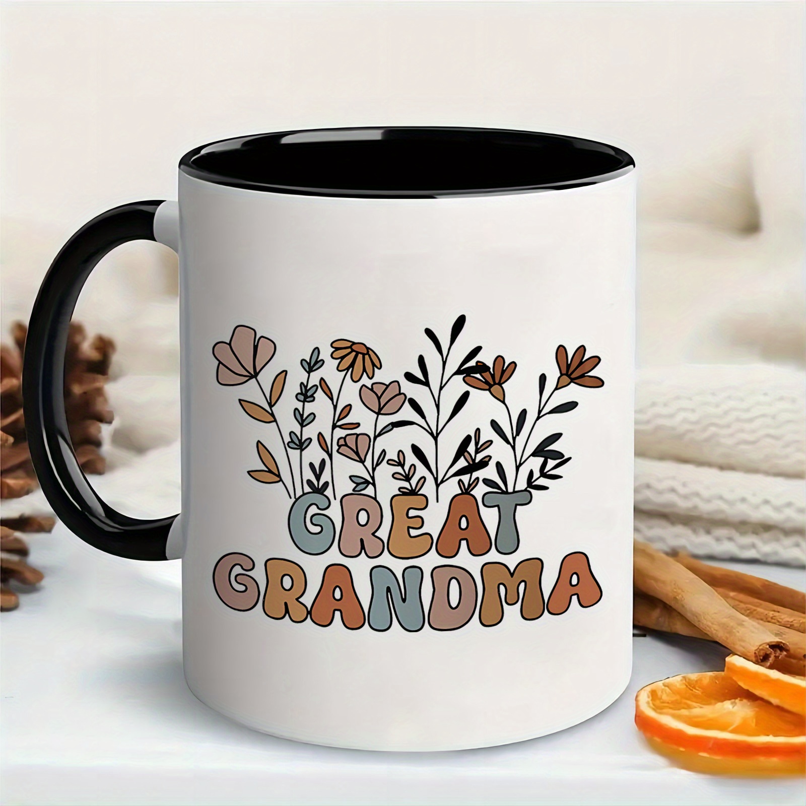 

1pc, 3a Grade, Great Grandma, Funny Mug, 11oz Ceramic Coffee Mug, Summer And Winter Drinking Cup, Birthday Gift, Gift For Grandma