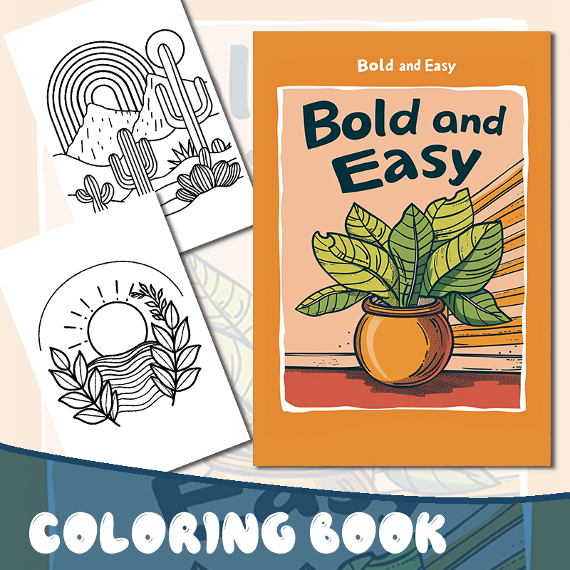 

-page Coloring Book For Adults - Bold, Fun & Artwork | Ideal Birthday & Holiday Gift