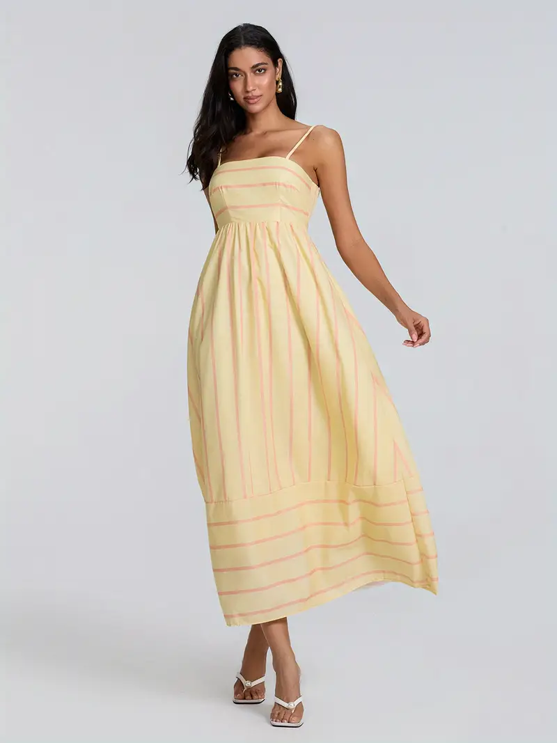 womens long beach dress sleeveless spaghetti strap stripes - Temu womens long beach dress sleeveless spaghetti strap stripes - Temu