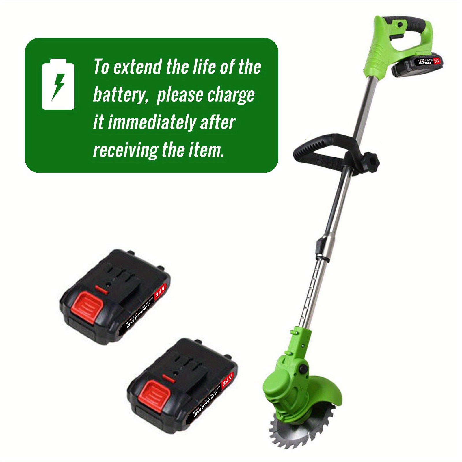 

Edger String & 2 Battery For Pruning And Trimming - For Maneuverability