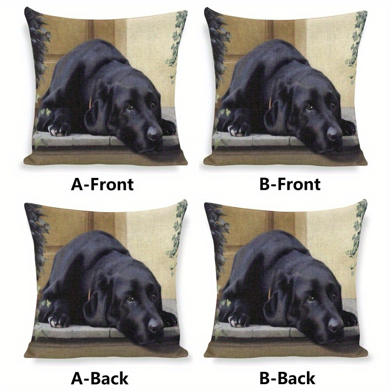 

2pcs Dog Throw Pillow Covers 18x18" - Soft, Polyester Cases For Home Decor, Throw Pillow Covers, , Home Decor, Soft