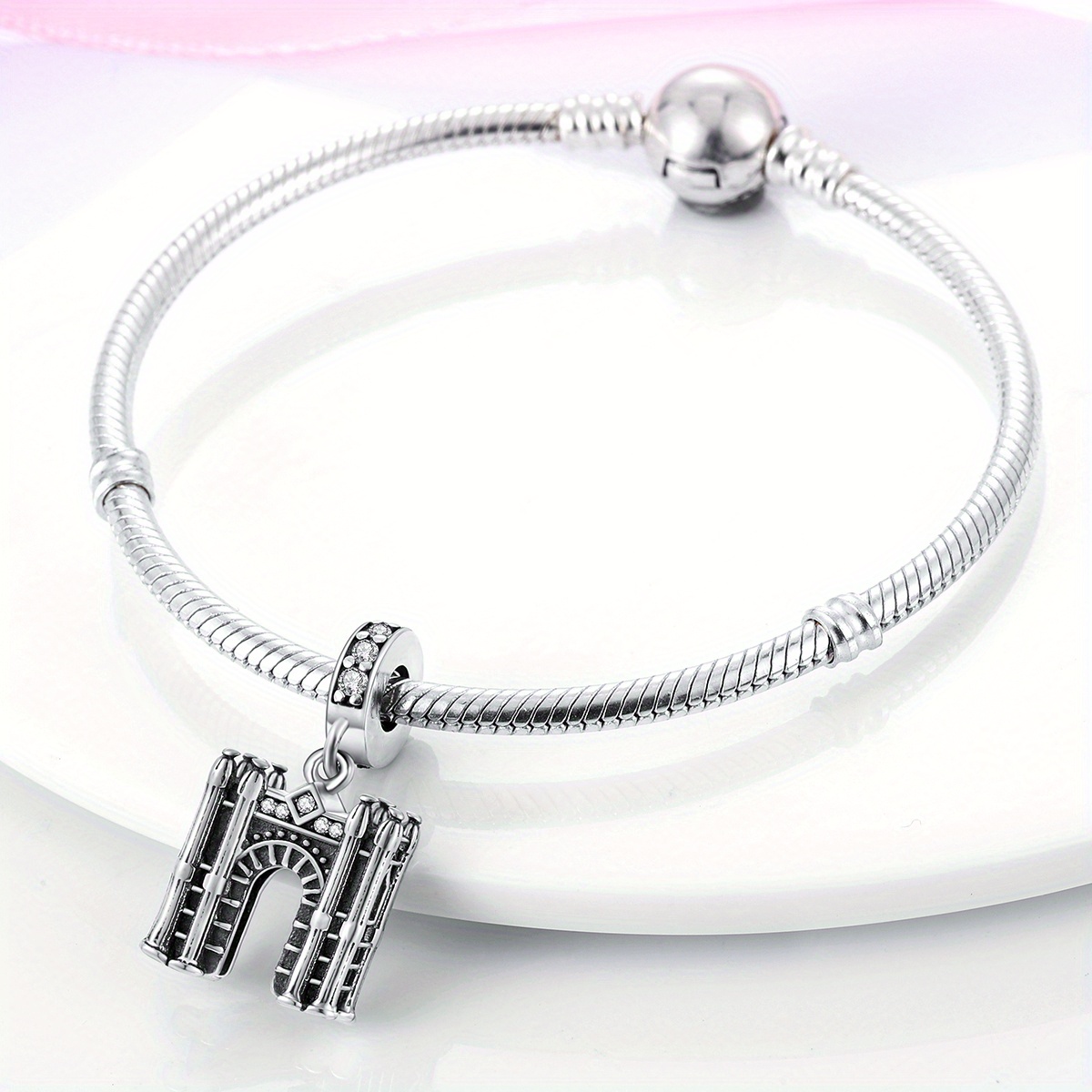 925 Silver Arc De Triomphe Charm Pendant for Jewelry Making
