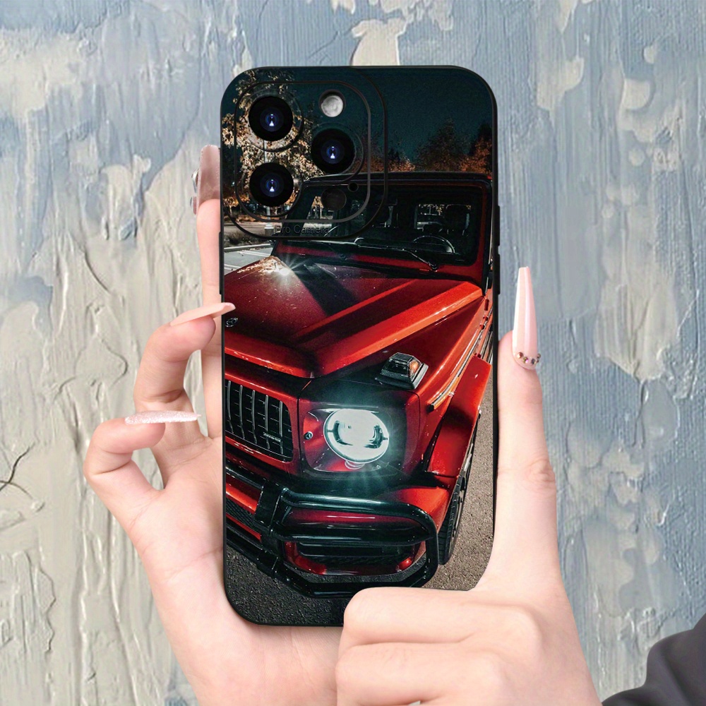 

Cool Red Car Creative Black Matte Lens Protective Phone Case For Men And Women For Iphone 15/14/13/12/11/8/7/xr/xs Max/se/mini/plus/pro/pro Max Series