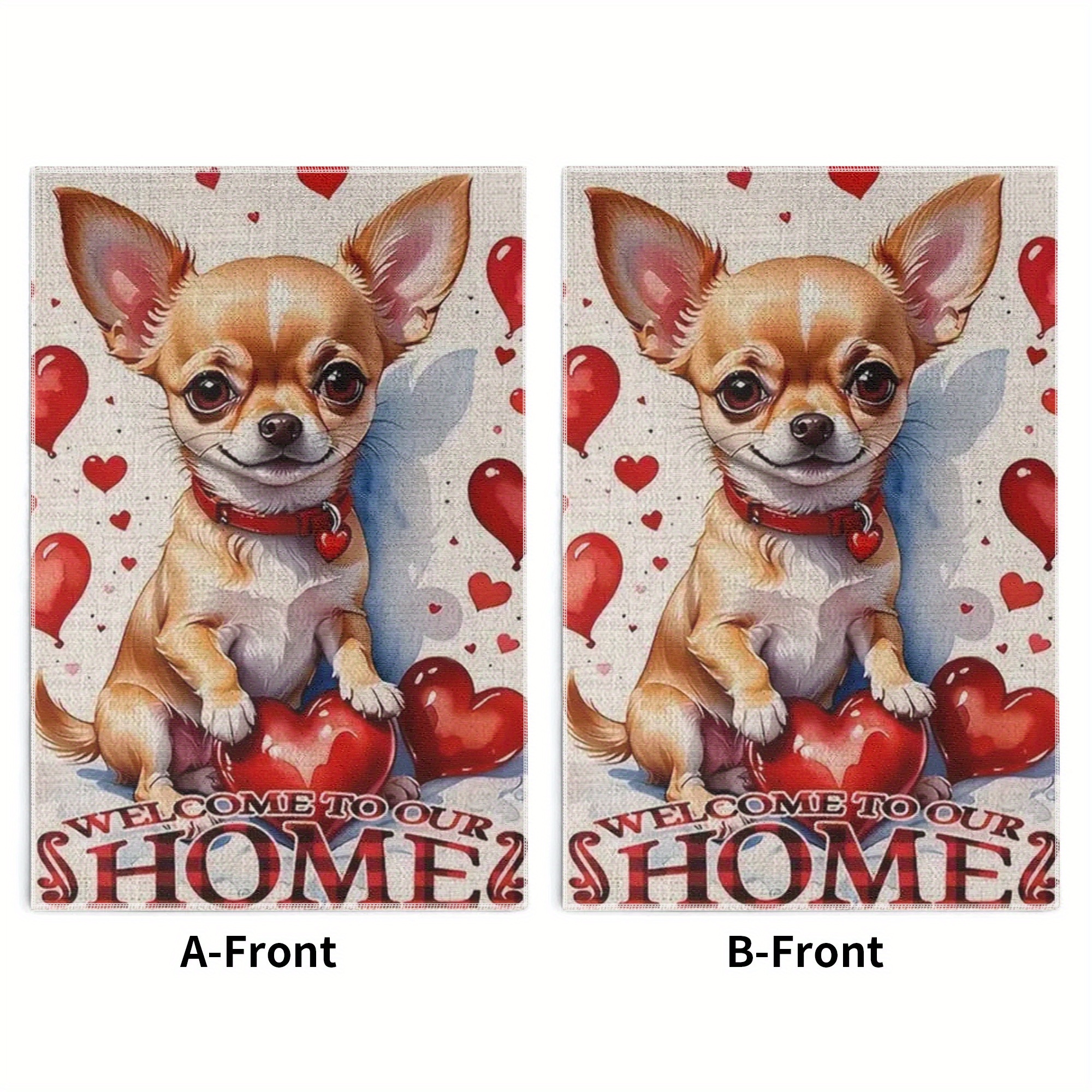 

Cartoon Dog Welcome Home Design Dish Towels, Set Of 2, Polyester 0 Twist Hand Wash Only Oblong Dish Cloths, Contemporary Style Woven Kitchen Towels For , Christmas, Thanksgiving Decor