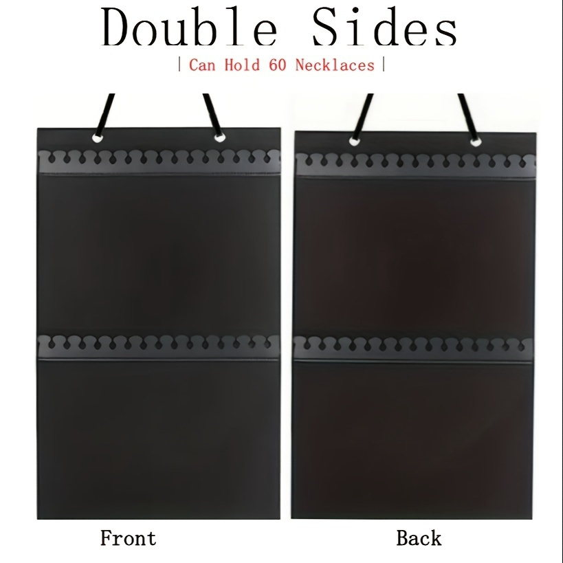 1pc Simple Necklace Hooks Jewelry Storage Wall Hanging Display Board, Necklace Pendant Storage Hanging Bag, Hanging Jewelry Organizers